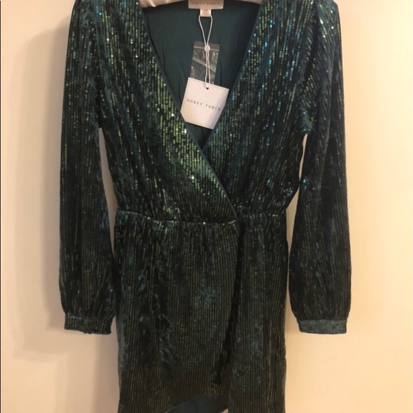 Honey Punch Sequin Dress Green Sold by ModCloth - Picture 2 of 5
